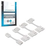 Litcessory Cut-End to Cut-End Extension Connector for Philips Hue Lightstrip Plus (2in, 4 Pack, White - Micro 6-PIN V4 / Solo Lightstrip)