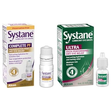 Systane Complete PF Multi-Dose Preservative Free Dry Eye Drops 10ml & Ultra Lubricant Eye Drops,0.14 Fl Oz (Pack of 1)