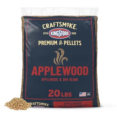 Kingsford Craftsmoke Premium Grilling Wood Pellets, Applewood BBQ Pellets for Grilling, 100% Natural Hardwood, 20 pounds