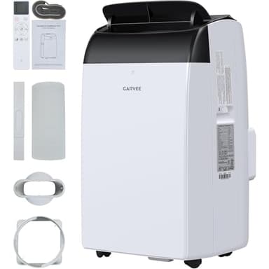 Garvee 14000 BTU Portable Air Conditioner, 3-in-1 Indoor AC Unit with Cooling, Dehumidifier, Fan, Follow Me, 24-Hour Timer, Remote Control & Window Kit for Bedroom, Home Office, Apartment, 750 Sq. Ft