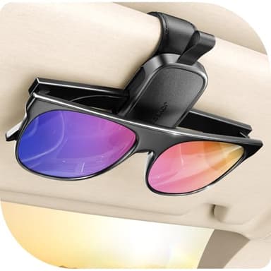 JOYROOM Sunglass Holder for Car, Boyfriend Gifts Personalized Gifts for Women, Magnetic Sunglasses Visor Clip, Real One-Handed Operation Non-Slip, 2026 Car Accessories Organizer Gadgets for Men(Black)