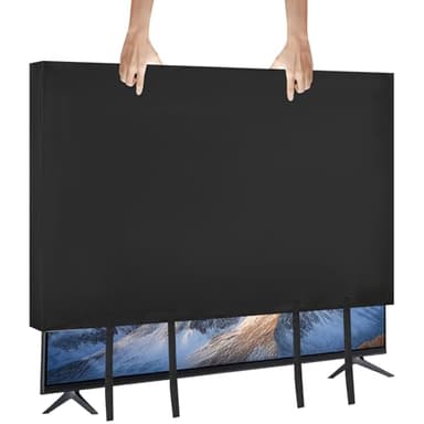 CebraBounze TV Cover Moving Box 70” to 75”, Dust and Scratch Resistant Felt TV Screen Cover with Bottom Straps for LED, LCD, OLED TVS - Perfect for Home Renovation Pet Scratch or Other Furniture