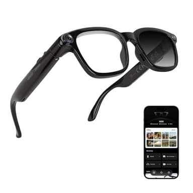 XOOMEER AI Smart Glasses with 8MP Camera, 1080P Video Recording and Photo, Bluetooth 5.4 Audio Calls & Music, AI Voice Assistan, AI Recording, Real Time Translation - for Life, Work and Vlog