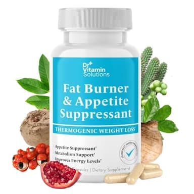 Fat Burner for Women & Men - Appetite Suppressant for Weight Loss - Pills w/Metabolism Booster Thermogenic Weight Loss Supplement - Chromium, Caffeine & Green Tea - 30 Vegan Capsules