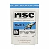 Rise Grass-Fed Whey Protein Powder - Vanilla | 25g Protein No Artificial Flavors, Colors, or Preservatives - Sugar Free, Gluten-Free, Soy Free (2.3 lbs)