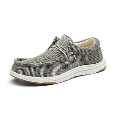Bruno Marc Men's Arch Support Casual Slip-on Shoes Loafers for Men Non Slip Comfortable Boat Shoes,Size 12,Khaki,SBLS2302M