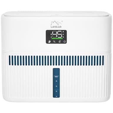 LAVIEAIR Evaporative Humidifiers for Bedroom, Living Room, Nursery, Large Room up to 300 ft², Mist-free No White Dust Top Fill Humidifier for Baby, Plants, 5L Tank, Max 48H Runtime, Easy to Clean