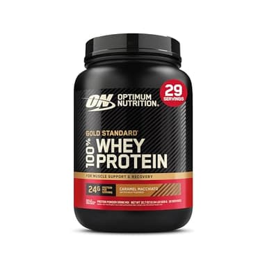 Optimum Nutrition New Flavor Gold Standard 100% Whey Protein Powder, Caramel Macchiato, 2 Pound (Pack of 1) (Packaging May Vary)