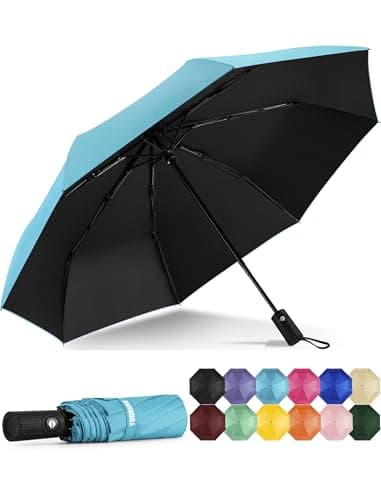 Yoobure Windproof Travel Umbrella - Automatic Umbrellas for Rain, Compact Folding Umbrella with UV Protection, Lightweight Portable Design for Backpack/Walking/Car, Sun & Storm Ready