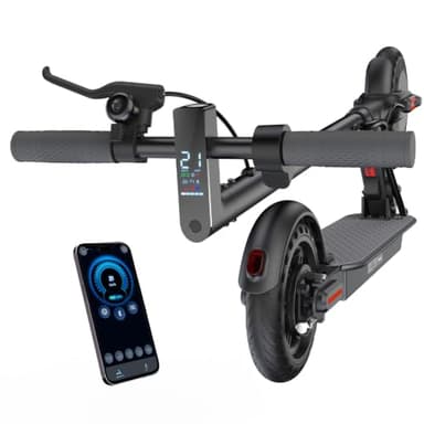 Oslich Electric Scooter Adults, 21Miles Max Range, 21MPH Top Speed, 500W Motor with 8.5" Solid Tires, Max Load 264lbs & Big Display with Cruise Control, Drum Brake, Foldable Commuting E-Scooter