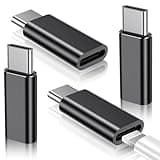 Temdan 4 Pack Lightning to USB C Adapter for iPhone 15/16 Pro/16 Pro Max/Plus,Samsung S24,Gender Changers,USB C Charger Connector Cable,for iPhone 16/15 Charger,iPhone 16/15 Accessories - Black