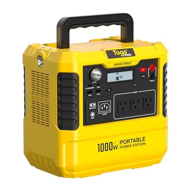 Togo POWER A1000LFP Portable Power Station 1037Wh,Solar Generator with 1000W AC Outlets,USB Ports,1.5H Fast Charging Backup Power Bank LiFePO4 Battery Supply for Outdoor, Emergency,Camping,Home Use