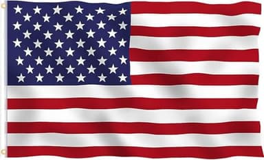 American Flag 3x5 Ft, American Flags for Outside 3x5, US Flag with Bright Color, Brass Grommets & Fade Proof Polyester for Outdoor Flying & Indoor Decor- Home, Garden, Porch