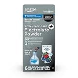Amazon Basic Care Advantage Care Electrolyte Powder Packets for Rehydration, Berry Frost, 6 Count