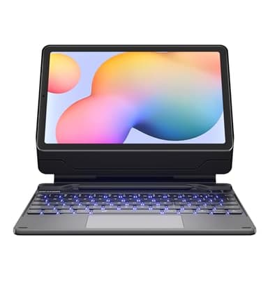 Dexnor Keyboard Case for Samsung Galaxy Tab S6 Lite 10.4 Inch Case with Keyboard Magnetic Floating Cantilever Stand Multi-Touch Trackpad Wireless Backlit S Pen Holder for Tab S6 Lite 2024/2022/2020