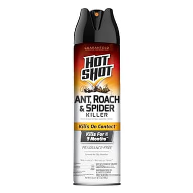 Hot Shot Ant, Roach And Spider Killer, 17.5 Ounces, Fragrance-Free Formula Kills Ants, Roaches, Spiders And Other Listed Insects On Contact