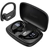 occiam Wireless Earbuds Bluetooth Headphones 48H Play Back Earphones in Ear Waterproof with Microphone LED Display for Sports Running Workout Black