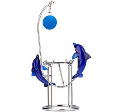 Sunnytech Dolphins Kinetic Art Balancing Decompression Toy Decompressive Science Psychology Home Office Decor Desk Decor Toy (WJ121 HL04 Dolphins Toy)