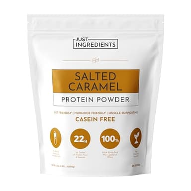 Salted Caramel Protein Powder – 30-Serving Blend with 100% Grass-Fed Whey & Organic Plant Proteins – Flavored with Real Ingredients – Supports Muscle Recovery & Energy