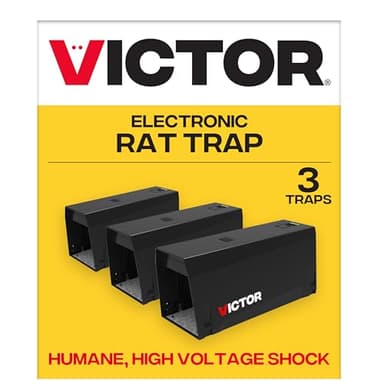 Victor Indoor Electronic Rat Trap, Humane Electric Rat Traps Indoor for Home, No Touch, No See Traps, Pack of 3 - M241BSR-3 - Includes 3