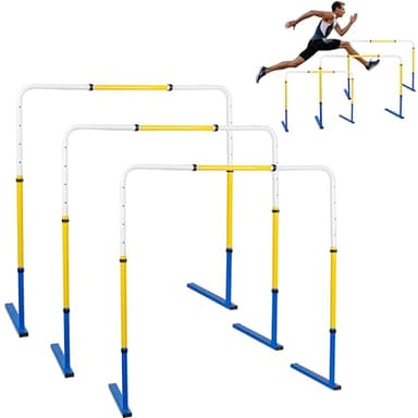 ZSHIGANMA Adjustable Height Hurdles Track and Field,Detachable Agility Speed Jumping Training Equipment for Kids,Youth and Adults,Indoor & Outdoor Use(3 Pack)