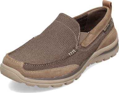 Skechers Men's Superior Milford Slip-On Loafer, Light Brown, 11 M US