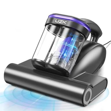 Bed Vacuum Cleaner Mattress Vacuum Cleaner,16Kpa Powerful Handheld Vacuums with UV-C Light & Double Dust Cup & High Heating & Ultrasonic & Anion for Bed Sofa