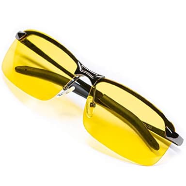 Night Driving Glasses Anti Glare Polarized - Night Vision Tac Glasses - Stylish Case for Driving Nighttime