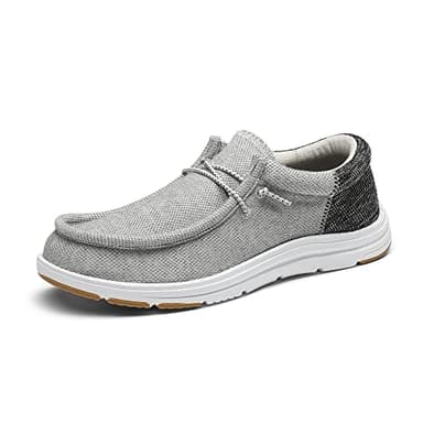 Bruno Marc Men's Arch Support Casual Slip-on Shoes Loafers for Men Non Slip Comfortable Boat Shoes,Size 11,Grey,SBLS2302M