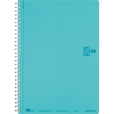 KOKUYO Spiral Lined Notebook, 10'' x 7'' Pastel Journal B5 Soft Ring Notebooks with Dot 6 mm Ruled, 80 Sheets, Light Blue 1 Subject Notebook, Note Taking for School. Japan Import (SU-SV308BT-LB)