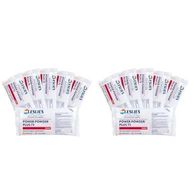 Leslie's Power Powder Plus 73-73% Calcium Hypochlorite Pool Shock, Fast-Dissolving Chlorine Granules, Eliminates Bacteria & Algae - Low Residue, Non-Stabilized, 70% Available Chlorine - 12 x 1 Pound