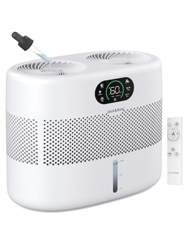 Reuseable Wick Evaporative Humidifier for Bedroom Quiet Healthy Baby Humidifier, No White Dust, Evaporative Humidifier Large Room 800ml/h 3 Speeds, 2