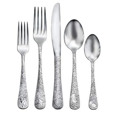 Liberty Tabletop American Outdoors 20 Piece Flatware set Service for Four Made in the USA Silverware