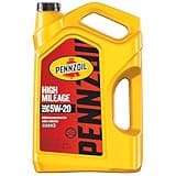 Pennzoil High Mileage 5W-20 Motor Oil, 5 Quart