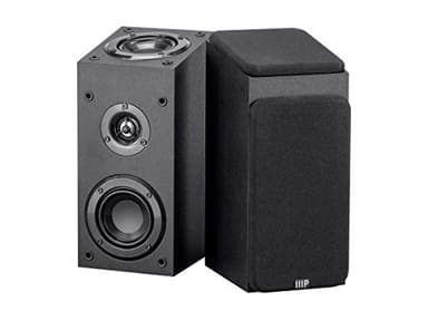 Monoprice Premium Immersive Satellite Speakers - Pair, 3 Inch Woofer, 3/4Inch Aluminum Dome, 100 Watt Input Power, Black