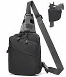 Xromes Gun Sling Bag, Concealed Carry Crossbody Pack CCW Sling Bag Durable EDC Shoulder Bag for Handgun with Holster