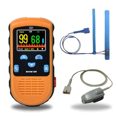 CMI Health Finger Pulse Oximeter for Adult Use – Blood Oxygen Saturation & Pulse Rate Display – Portable Design with Carry Case