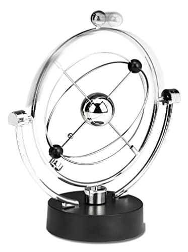 Perpetual Motion Desk Sculpture Toy - Kinetic Art Galaxy Planet Balance Mobile - Magnetic Executive Office Home Décor Tabletop Toy - Men Women Stress Relief