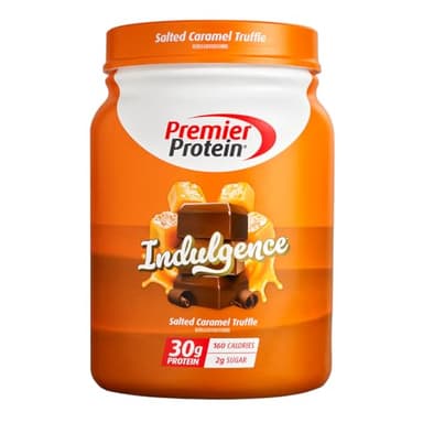 Premier Protein Powder Indulgence, Salted Caramel Truffle, 30g Protein, 160 Calories, 2g Sugar, Gluten Free (17 Servings)