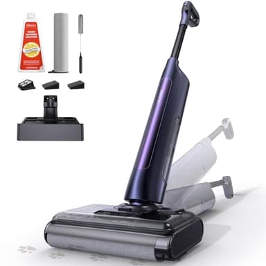 Ultenic Wet Dry Vacuum Cleaner, Vacuum Mop for Wet & Dry Messes, 180° Lay-Flat & Auto Self-Cleaning, 60Mins Runtime & Edge-Cleaning, Anti-Tangle Roller for Hard Floor and Pet Hair, AC1 TriFlex