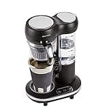 PowerXL Grind & Go, Automatic Single Serve Coffee Maker with Grinder Built-in and 16 oz. Travel Mug, Single Cup Drip Coffee Machine, Stainless Steel Blades, CL-004, Black