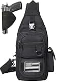 Xromes Concealed Carry Bag for Men,Gun Sling Bag Multifunctional CCW Bag EDC Shoulder Crossbody Backpack Gun Bags for Handguns With Holster