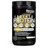 NATURE TARGET Whey Isolate Protein Powder, Unflavored, 25g Protein, Low Carb Protein Powder, Sugar-Free, for Men & Women, 5.5g BCAAs, Rich in Fibers & Minerals, 1.1 Pound (500g)