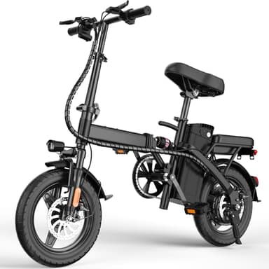 REOCRO Foldable Electric Bike for Adults, 14" Folding E-Bike with 500W Peak Motor, Electric Bicycle with 48V Removable Battery UL 2849 Certified, 25 Miles PAS Range, Commuter Mini E-Bikes