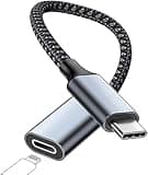 USB C to Lightning Audio Adapter for iPhone 16 15 Pro Max, USB Type C Male to Lightning Female Headphones Cable Converter Fit with iPad Pro, Galaxy S23 S22, Pixel 7 6, MacBook (Can't Charge & Sync)