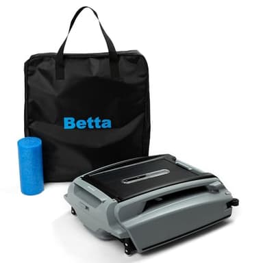 Betta SE Plus Solar Powered Robotic Pool Skimmer with Carrying and Storage Bag, 24/7 Continuous Cleaning Battery Power, Dual Charging Options, and Anti-Stuck Foam Noodle