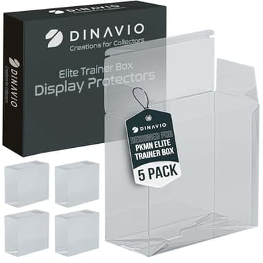 Dinavio Crafthouse PET Plastic ETB Protector Case 5 Pack - Elite Trainer Box Protector - ETB Case Compatible with Elite Trainer Boxes (Pack of 5)