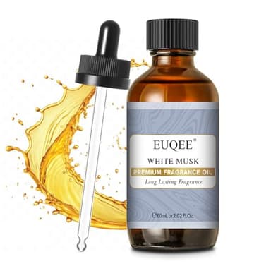 EUQEE White Musk Fragrance Oils for Home Aromatherapy, Premium Fragrance Oil with Glass Dropper for Diffusers, Candle & Soap Making, Bath Bombs (2.02 Fl oz/60 ml)