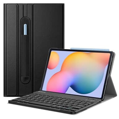 FINTIE Keyboard Case for Samsung Galaxy Tab S6 Lite 10.4 Inch 2024/2022/2020, Slim Stand Cover with Secure S Pen Holder Detachable Wireless Bluetooth Keyboard, Black