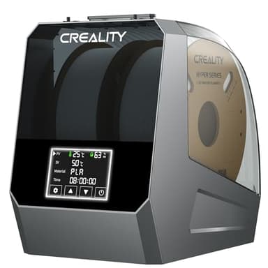 2025 New Creality Space PI Filament Dryer Plus Christmas Gifts, Dual-Spool 3D Printing Filament Dryer Box, Adjustable Temp 45℃-70℃, 360° Hot-Air & Real-Time Humidity Monitor, 12 Filament Presets